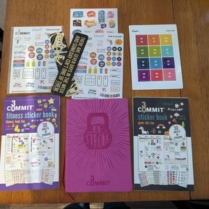 ✨ Commit30 Health & Fitness Journal + Sticker Bundle ✨